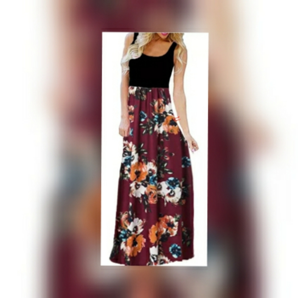 Vintage Floral Maxi Dress